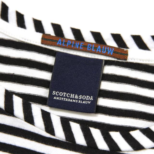 スコッチアンドソーダ SCOTCH＆SODA 正規販売店 メンズ クルーネック 長袖ポケットTシャツ AMS BLAUW PRINTED ARTWORK POCKET LONG SLEEVE STRIPE TEE D 147879 17 COMBO A 父の日 プレゼント ラッピング_6