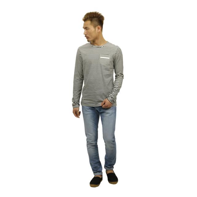 スコッチアンドソーダ SCOTCH＆SODA 正規販売店 メンズ クルーネック 長袖ポケットTシャツ AMS BLAUW PRINTED ARTWORK POCKET LONG SLEEVE STRIPE TEE D 147879 17 COMBO A 父の日 プレゼント ラッピング_7