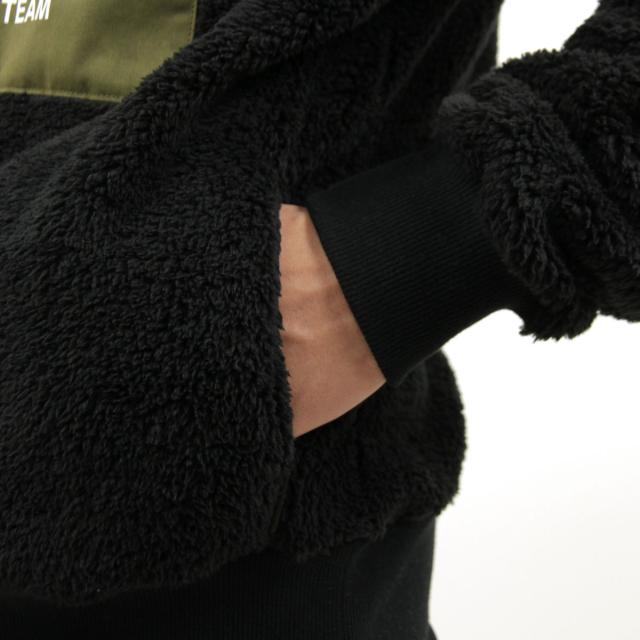 リバーサル パーカー メンズ 正規販売店 REVERSAL rvddw  ハーフジップアップパーカー  URBAN TEAM FLEECE HOODIE rv19aw006 BLACK 父の日 プレゼント ラッピング_6