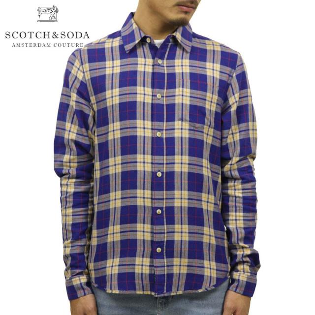 スコッチアンドソーダ シャツ メンズ 正規販売店 SCOTCH＆SODA 長袖シャツ ネルシャツ フランネルシャツ LIGHT WEIGHT BRUSHED FLANNEL SHIRT COMBO B 153295 81419 69 D クリスマス プレゼント ラッピング