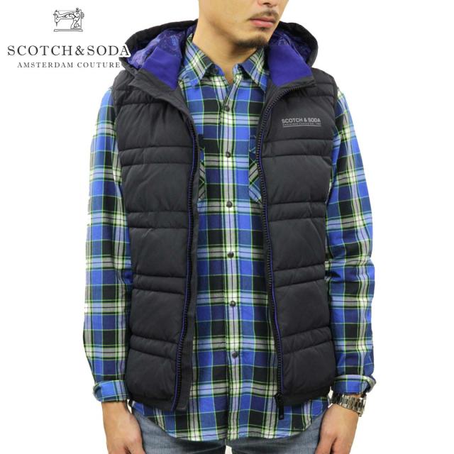 スコッチアンドソーダ ベスト メンズ 正規販売店 SCOTCH＆SODA アウター CLASSIC HOODED QUILTED BODYWARMER VEST NIGHT 152113 82606 78 クリスマス プレゼント ラッピング