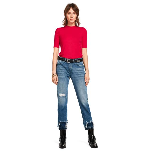 【ポイント10倍 4/23 0:00〜4/29 9:59】 メゾンスコッチ Tシャツ レディース 正規販売店 MAISON SCOTCH 半袖Tシャツ FITTED FEMININE HIGH NECK TEE PINK PI 150704 84410 15_2