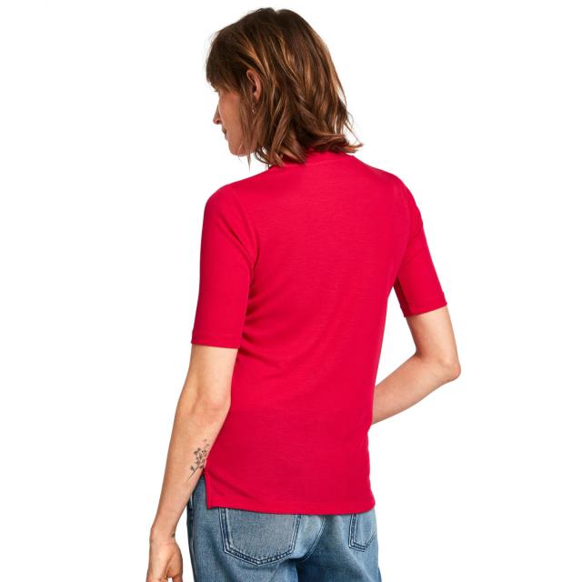 【ポイント10倍 4/23 0:00〜4/29 9:59】 メゾンスコッチ Tシャツ レディース 正規販売店 MAISON SCOTCH 半袖Tシャツ FITTED FEMININE HIGH NECK TEE PINK PI 150704 84410 15_3
