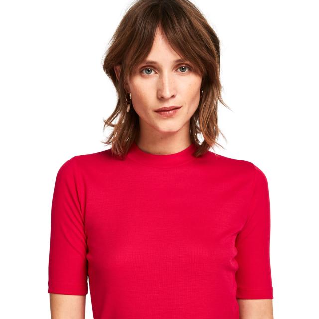 【ポイント10倍 4/23 0:00〜4/29 9:59】 メゾンスコッチ Tシャツ レディース 正規販売店 MAISON SCOTCH 半袖Tシャツ FITTED FEMININE HIGH NECK TEE PINK PI 150704 84410 15_5