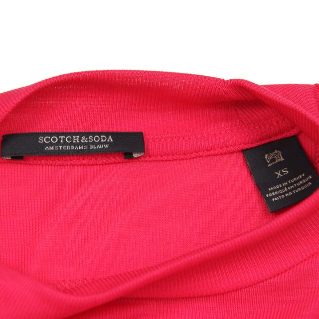 【ポイント10倍 4/23 0:00〜4/29 9:59】 メゾンスコッチ Tシャツ レディース 正規販売店 MAISON SCOTCH 半袖Tシャツ FITTED FEMININE HIGH NECK TEE PINK PI 150704 84410 15_6