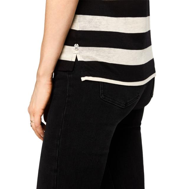 【ポイント10倍 4/23 0:00〜4/29 9:59】 メゾンスコッチ Tシャツ レディース 正規販売店 MAISON SCOTCH 半袖Tシャツ ボーダー柄 クルーネック FITTED FEMININE HIGH NECK TEE COMBO A 150704 84409 90_5