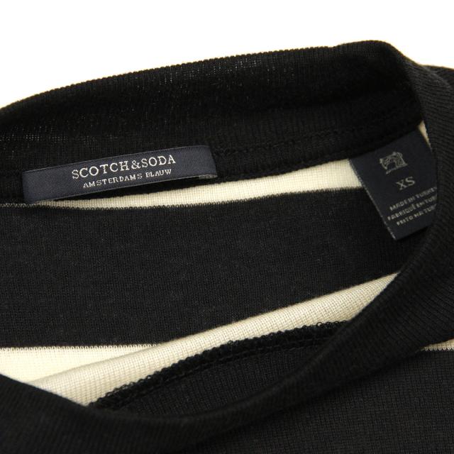 【ポイント10倍 4/23 0:00〜4/29 9:59】 メゾンスコッチ Tシャツ レディース 正規販売店 MAISON SCOTCH 半袖Tシャツ ボーダー柄 クルーネック FITTED FEMININE HIGH NECK TEE COMBO A 150704 84409 90_6