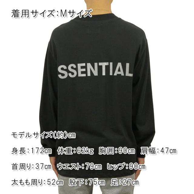 フィアオブゴッド fog essentials Tシャツ ロンT メンズ 正規品 FEAR OF GOD 長袖Tシャツ クルーネック ロゴ FOG - FEAR OF GOD ESSENTIALS 3M LOGO LONG SLEEVE BOXY T-SHIRT BLACK_1