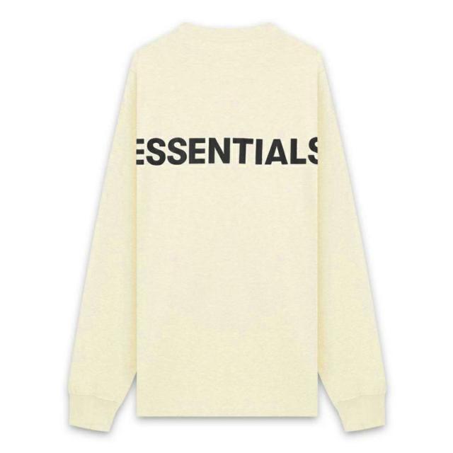 フィアオブゴッド fog essentials Tシャツ メンズ 正規品 FEAR OF GOD エッセンシャルズ 長袖Tシャツ バックプリント ロゴ FOG - FEAR OF GOD ESSENTIALS 3M LOGO LONG SLEEVE BOXY T-SHIRT BUTTER CREAM_2