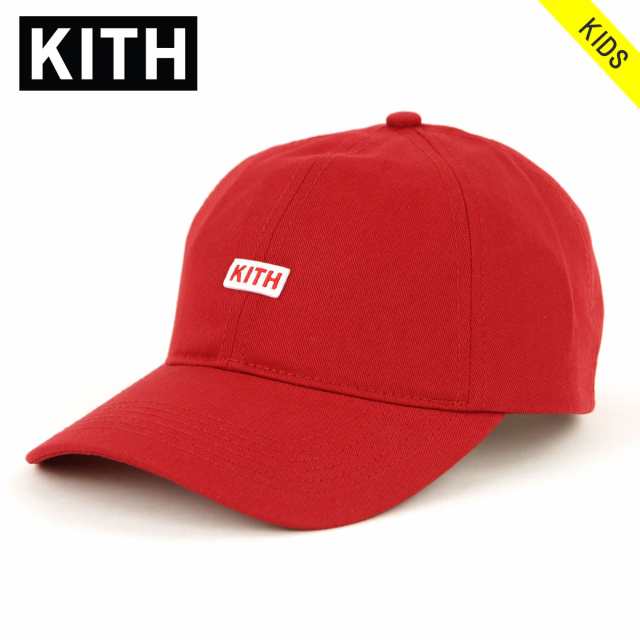 キス キャップ キッズ 正規品 KITH 帽子 ボックスロゴ 子供用 KITH KIDS CLASSIC CAP KHK5032-110 RED