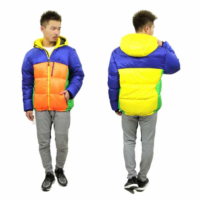 ポロ ラルフローレン ダウンジャケット メンズ 正規品 POLO RALPH LAUREN アウター フード付き ジャケット COLOUR-BLOCK  QUILTED SHELL H