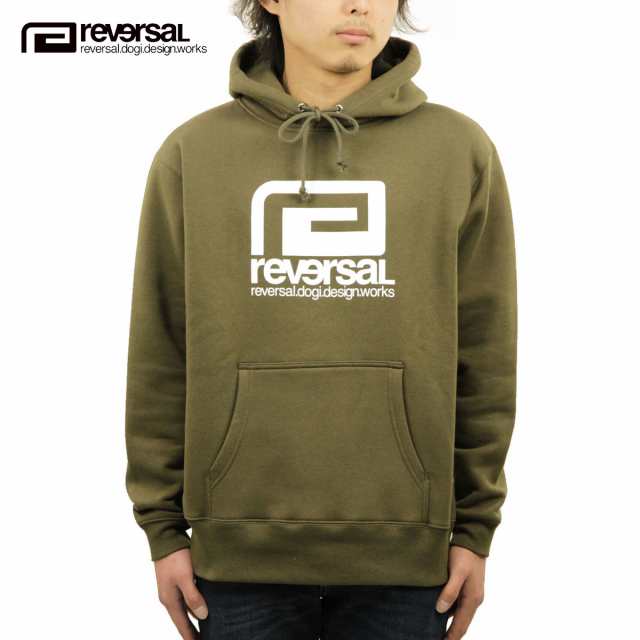 5%OFFクーポンセール 【利用期間 2/18 10:00〜2/25 9:59】 リバーサル パーカー メンズ 正規販売店 REVERSAL rvddw プルオーバーパーカー BASIC BIG MARK SWEAT PARKA rvbs036 OLIVEの通販は