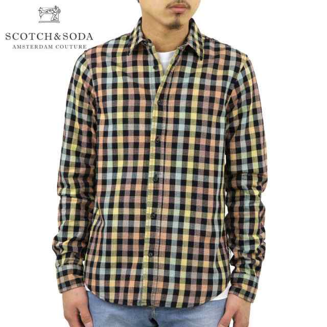 スコッチアンドソーダ ドレスシャツ メンズ 正規販売店 SCOTCH＆SODA 長袖シャツ BEACH SUMMER CHECK SHIRT 155149 0218 11411 39 COMBO