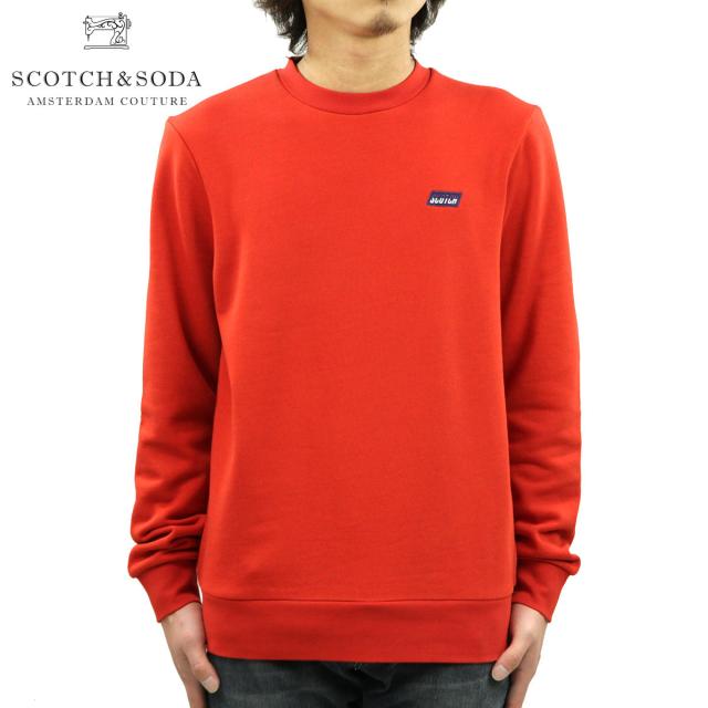 スコッチアンドソーダ スウェット メンズ 正規販売店 SCOTCH＆SODA トレーナー CLASSIC CREWNECK SWEAT 155254 2762 13800 15 FIESTA RED クリスマス プレゼント ラッピング