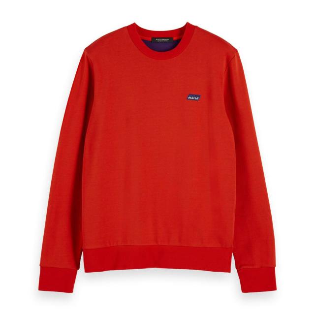 スコッチアンドソーダ 流汗 メンズ 定まり売りわたす店 SCOTCH＆SODA 調教師 CLASSIC CREWNECK SWEAT 155254 2762 13800 15 FIESTA RED
