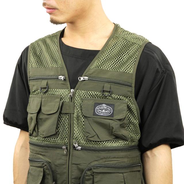 【ポイント10倍 4/7 10:00〜4/16 9:59】 ポーラー ベスト メンズ 正規販売店 POLER アウター フィッシングベスト MULTI POCKET VEST 55100106-OLV OLIVE