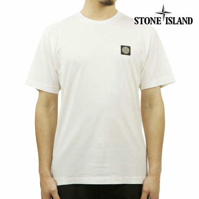 ストーンアイランド メンズ 半袖Tシャツ 正規品 STONE ISLAND クルーネック ロゴ Tシャツ STONE ISLAND SHORT SLEEVE TEE T-SHIRT WHITE