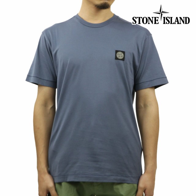 ストーンアイランド メンズ 半袖Tシャツ 正規品 STONE ISLAND クルーネック ロゴ Tシャツ STONE ISLAND SHORT SLEEVE TEE T-SHIRT BLUE G