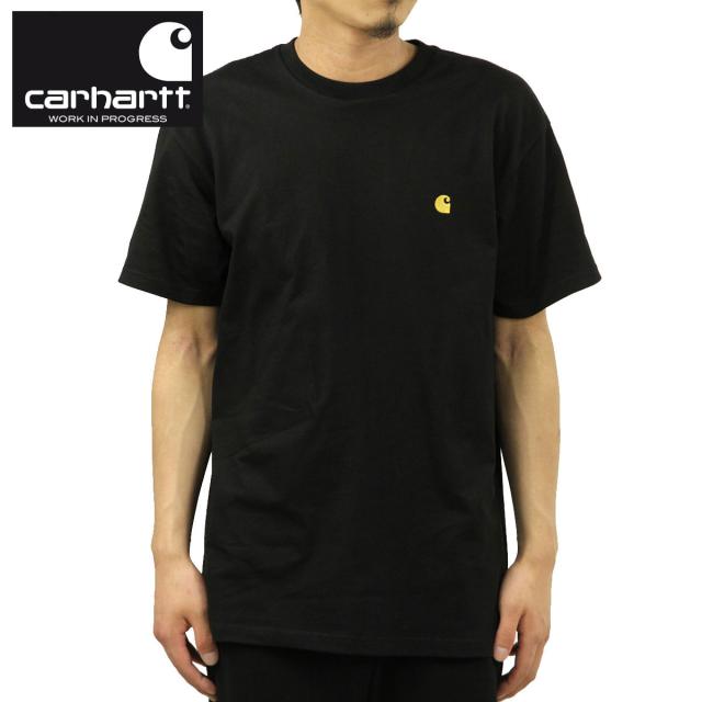 カーハート Tシャツ メンズ 正規販売店 CARHARTT WIP 半袖Tシャツ ロゴTシャツ SHORT SLEEVE CHASE T-SHIRT BLAC クリスマス プレゼント ラッピング