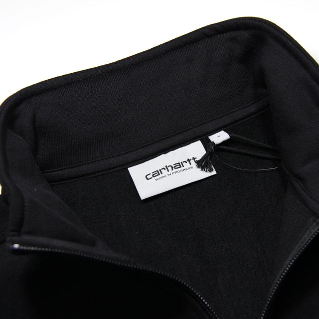 カーハート トレーナー メンズ 正規販売店 CARHARTT WIP 無地 ハーフジップトレーナー スウェット ワンポイントロゴ HALF ZIP AMERICAN SCRIPT SWEATSHIRT BLACK I027014 89XX_7