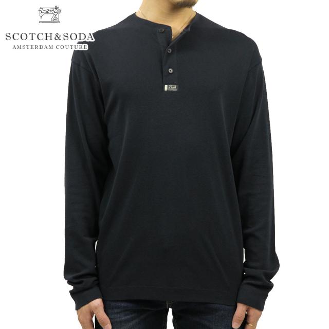 スコッチアンドソーダ ロンT メンズ 正規販売店 SCOTCH＆SODA ヘンリーネックTシャツ 長袖Tシャツ LONGSLEEVE GRANDAD TEE M 158500 0004の通販は