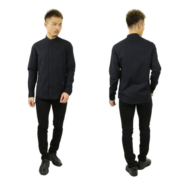 スコッチアンドソーダ シャツ メンズ 正規販売店 SCOTCH＆SODA 長袖シャツ バンドカラーシャツ REGULAR FIT- COLLARLESS OXFORD SHIRT M 158445 0002 21435 78 NIGHT 父の日 プレゼント ラッピング_8