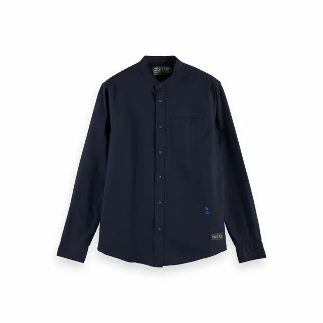 スコッチアンドソーダ シャツ メンズ 正規販売店 SCOTCH＆SODA 長袖シャツ バンドカラーシャツ REGULAR FIT- COLLARLESS OXFORD SHIRT M 158445 0002 21435 78 NIGHT 父の日 プレゼント ラッピング_2