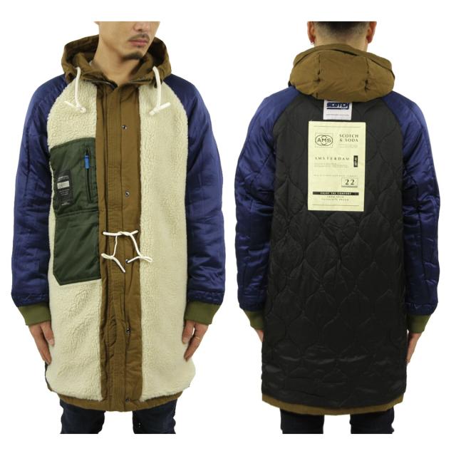 スコッチアンドソーダ アウター メンズ 正規販売店 SCOTCH＆SODA コート モッズコート CLASSIC PADDED ORGANIC COTTON PARKA JACKET M 158269 3851 21104 37 FAWN 父の日 プレゼント ラッピング_3