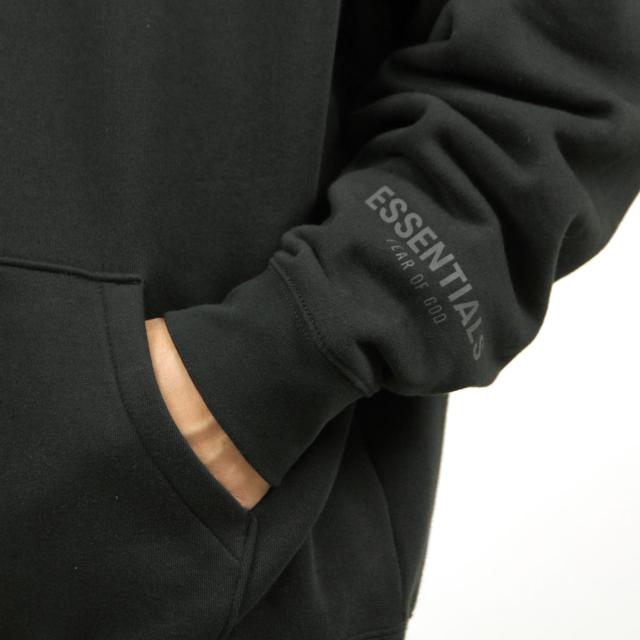 20%OFFセール 【販売期間 6/12 10:00〜6/21 9:59】 フィアオブゴッド fog essentials パーカー メンズ 正規品 FEAR OF GOD エッセンシャルズ プルオーバー ロゴ FOG - FEAR OF GOD ESSENTIALS CORE HOODIE BLACK 父の日 プレゼント ラッピング_4