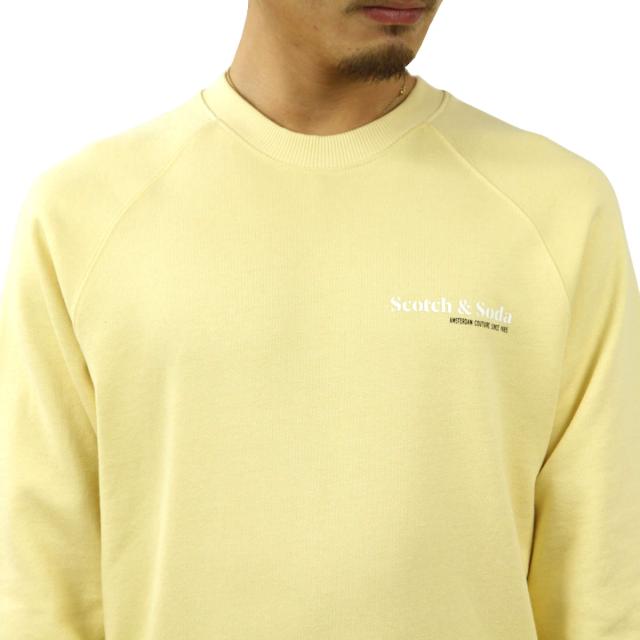 スコッチアンドソーダ スウェット メンズ 正規販売店 SCOTCH＆SODA トレーナー CLASSIC ORGANIC COTTON CREWNECK FLEECE 160812 4189 33805 42 FLAX_3