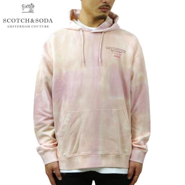 スコッチアンドソーダ パーカー メンズ 正規販売店 SCOTCH＆SODA プルオーバーパーカー バックプリント TIE-DYED FELPA ARTWORK PULLOVER HOODIE 160829 0217 33814 19 COMBO A クリスマス プレゼント ラッピング