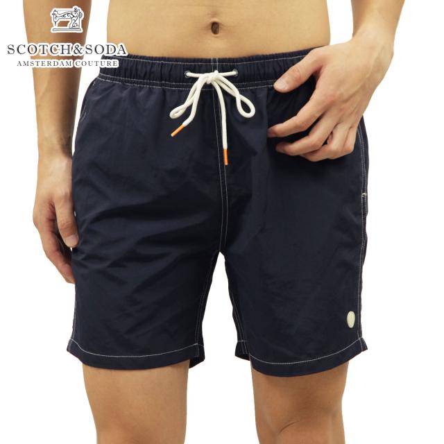 スコッチアンドソーダ 水着 メンズ 正規販売店 SCOTCH＆SODA スイムパンツ MID LENGTH - RECYCLED NYLON SOLID SWIM SHORT PANTS 160602 0002 NIGHT クリスマス プレゼント ラッピング