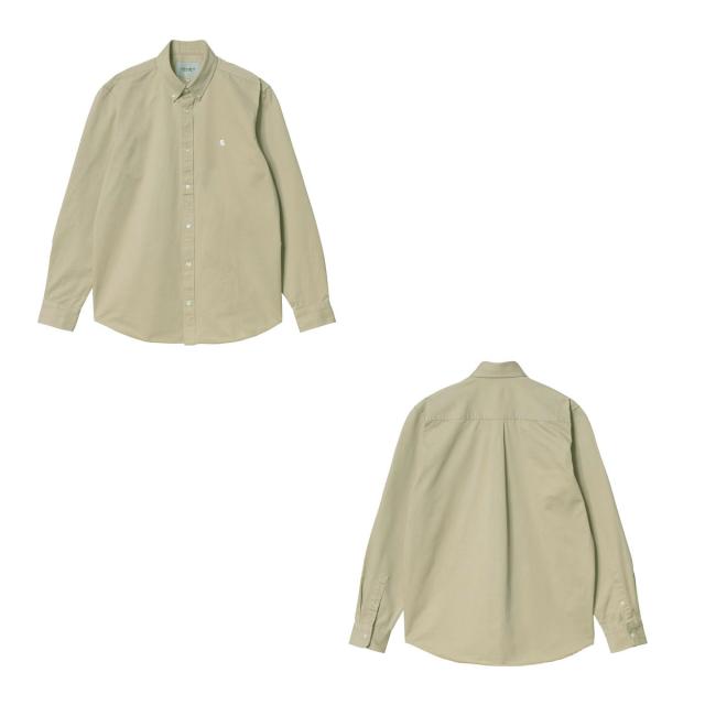 カーハート シャツ メンズ 正規品 CARHARTT WIP 長袖シャツ ボタンダウンシャツ LONG SLEEVE MADISON SHIRT WALL / WHITE BEIGE I023339 11DXX_2