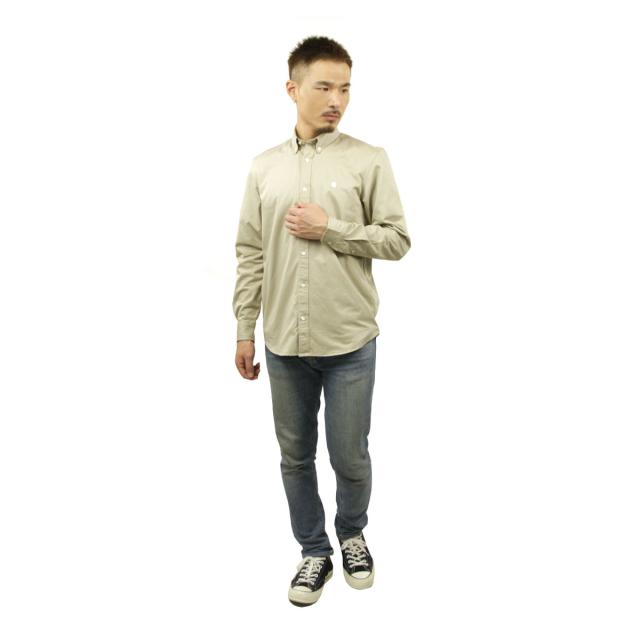 カーハート シャツ メンズ 正規品 CARHARTT WIP 長袖シャツ ボタンダウンシャツ LONG SLEEVE MADISON SHIRT WALL / WHITE BEIGE I023339 11DXX_7