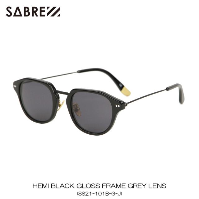 セイバー サングラス 正規販売店 SABRE サングラス HEMI BLACK GLOSS FRAME SUNGLASS GREY LENS SS21-101B-G-J クリスマス プレゼント ラッピング