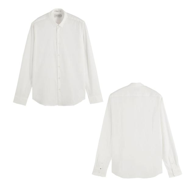 スコッチアンドソーダ シャツ メンズ 正規販売店 SCOTCH＆SODA 長袖Yシャツ スリムフィット ストレッチ素材 CLASSIC STRETCH SHIRT SLIM FIT 132837 00 WHITE 父の日 プレゼント ラッピング_2
