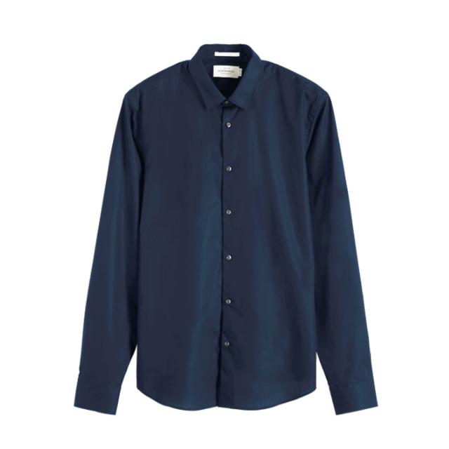 スコッチアンドソーダ シャツ メンズ 正規販売店 SCOTCH＆SODA 長袖Yシャツ スリムフィット ストレッチ素材 CLASSIC STRETCH SHIRT SLIM FIT 132837 58 NIGHT 父の日 プレゼント ラッピング_2