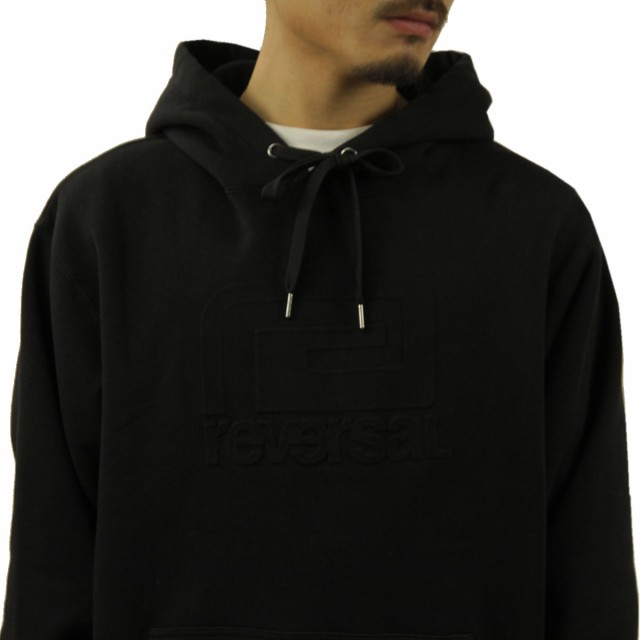 リバーサル パーカー メンズ 正規販売店 REVERSAL rvddw プルオーバーパーカー EMBOSS BIG MARK SWETA PARKA  rv21aw209 BLACK