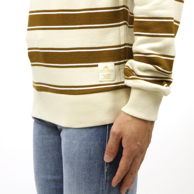 スコッチアンドソーダ スウェット メンズ 正規販売店 SCOTCH＆SODA ボーダー柄 トレーナー STRIPED CREWNECK FELPA SWEAT D COMBO A 162341 0217 43807 39_5