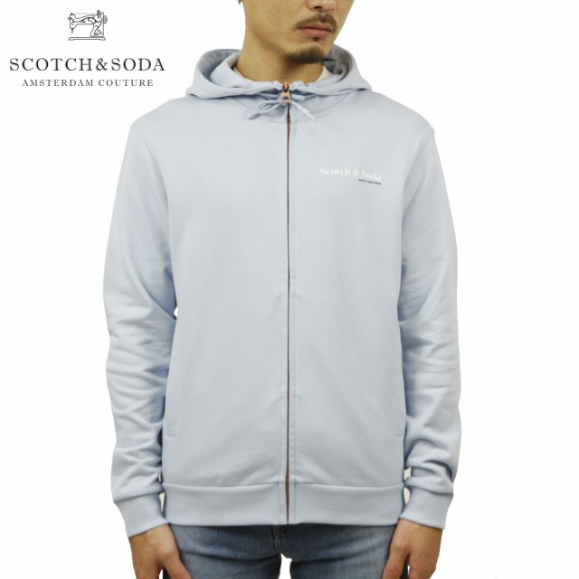 スコッチアンドソーダ パーカー メンズ 正規販売店 SCOTCH＆SODA ジップアップパーカー オーガニックコットン ORGANIC COTTON FELPA ZIP-