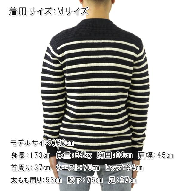 スコッチアンドソーダ セーター メンズ 正規販売店 SCOTCH＆SODA ニット クルーネック セーター ボーダー柄 STRIPED STRUCTURE-KNITTED COTTON PULLOVER SWEATER COMBO A 164020 0217 45418 89の通販は