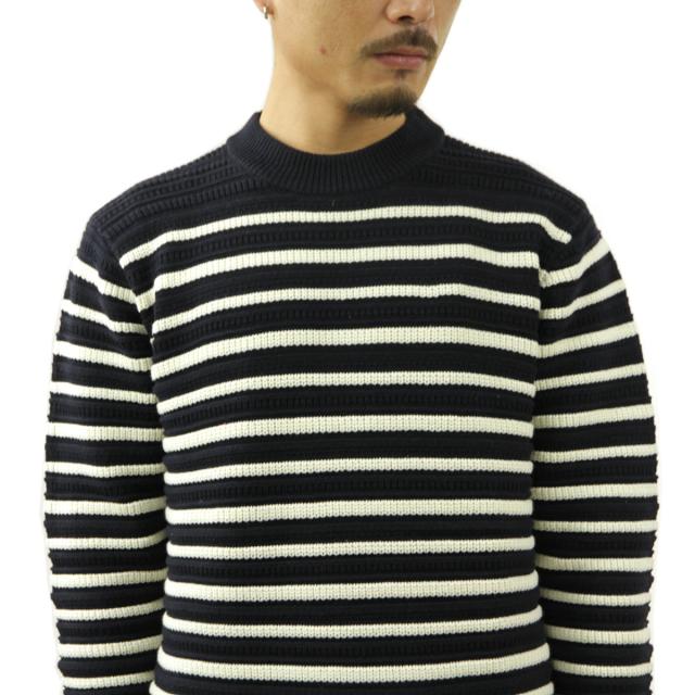 スコッチアンドソーダ セーター メンズ 正規販売店 SCOTCH＆SODA ニット クルーネック セーター ボーダー柄 STRIPED STRUCTURE-KNITTED COTTON PULLOVER SWEATER COMBO A 164020 0217 45418 89の通販は