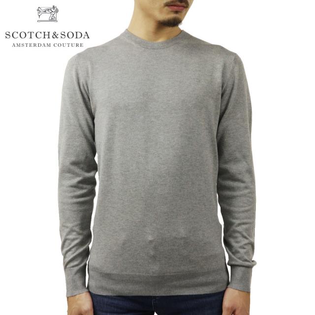 スコッチアンドソーダ セーター メンズ 正規販売店 SCOTCH＆SODA ニット クルーネック セーター CREWNECK JUMPER SWEATER 160449 0606 GREY MELANGE