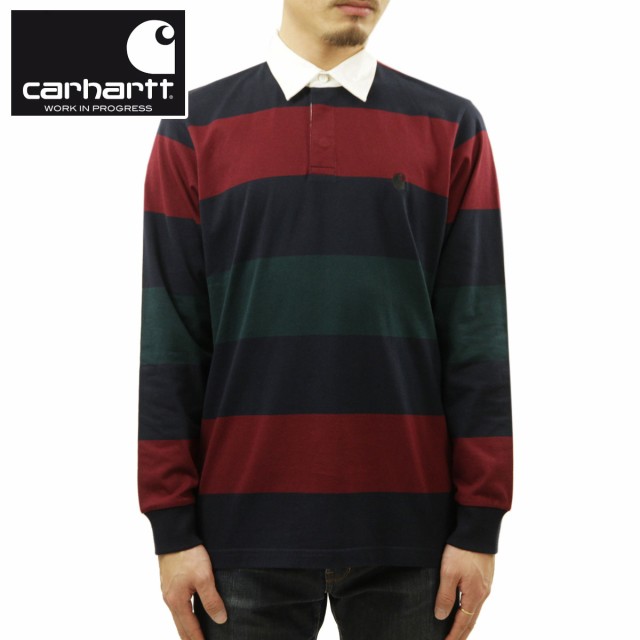 カーハート シャツ メンズ 正規品 CARHARTT WIP 長袖ラガーシャツ L/S HANSEN RUGBY POLO HANSEN STRIPE, ASTRO / WAX I029484 0LBの通販は