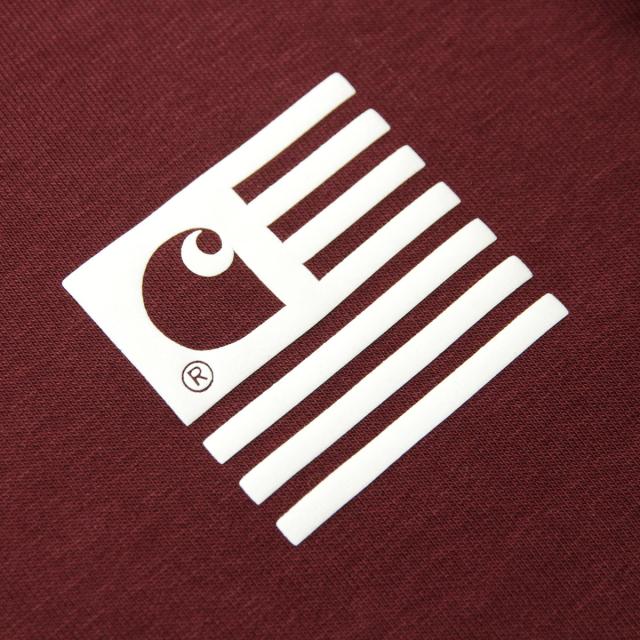 カーハート スウェット メンズ 正規品 CARHARTT WIP トレーナー バックプリント FADE STATE SWEATSHIRT WINE / WHITE I029528 0IU_5