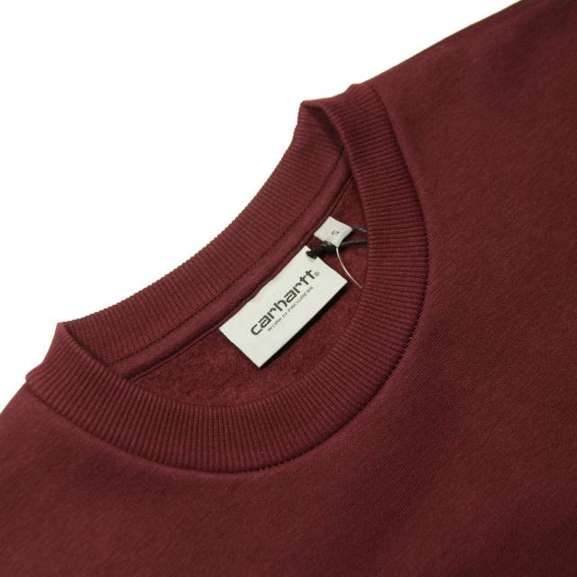 カーハート スウェット メンズ 正規品 CARHARTT WIP トレーナー バックプリント FADE STATE SWEATSHIRT WINE / WHITE I029528 0IU_7