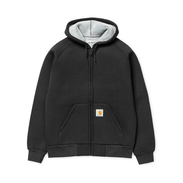 カーハート パーカー メンズ 正規品 CARHARTT WIP ジップアップパーカー CAR-LUX HOODED JACKET BLACK/GREY I032935 0GLXX_2