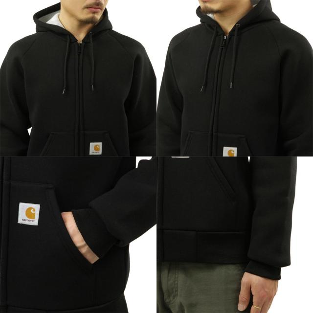 カーハート パーカー メンズ 正規品 CARHARTT WIP ジップアップパーカー CAR-LUX HOODED JACKET BLACK/GREY I032935 0GLXX_3