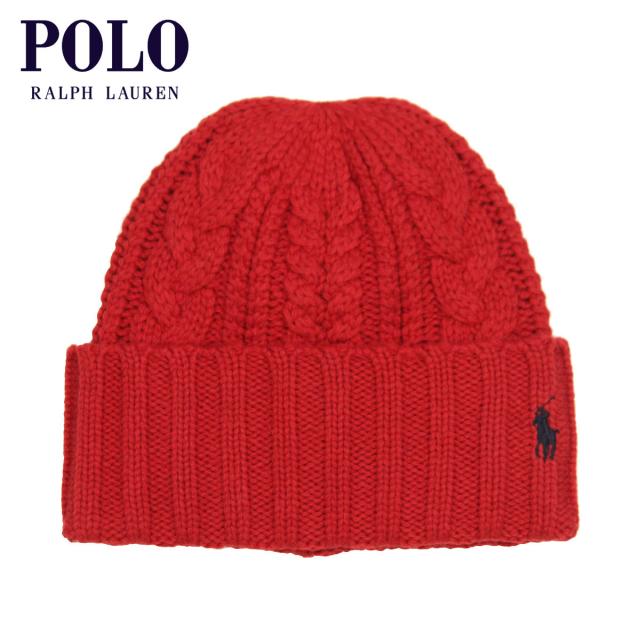 ポロ ラルフローレン 帽子 メンズ レディース 正規品 POLO RALPH LAUREN ビーニー ケーブルニット ニットキャップ RECYCLED CHUNKY CABLE BEANIE PC0939 620 RL 2000 REDの通販は