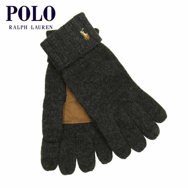 ポロ ラルフローレン 手袋 メンズ レディース 正規品 POLO RALPH LAUREN ニット 手ぶくろ グローブ SIGNATURE MERINO TOUCH GLOVES W/ LE